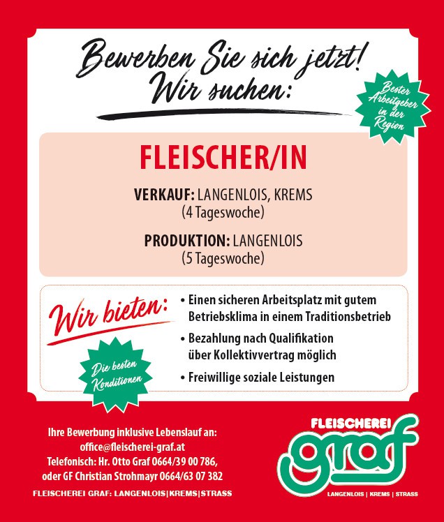 Fleischer für den Verkauf (m/w)